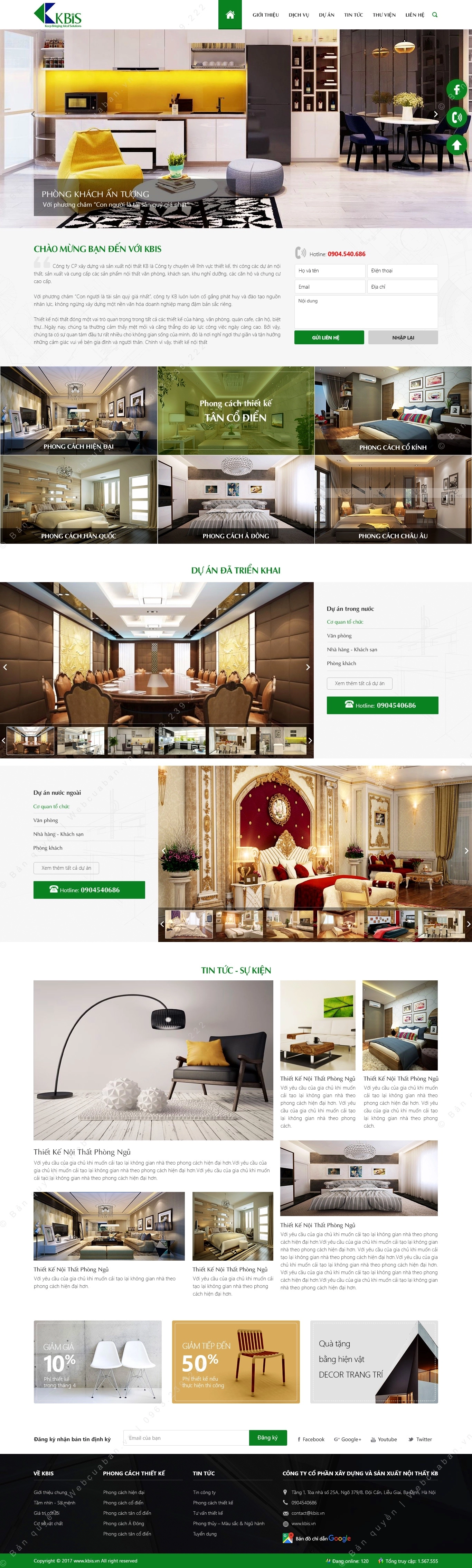 Trang chủ website