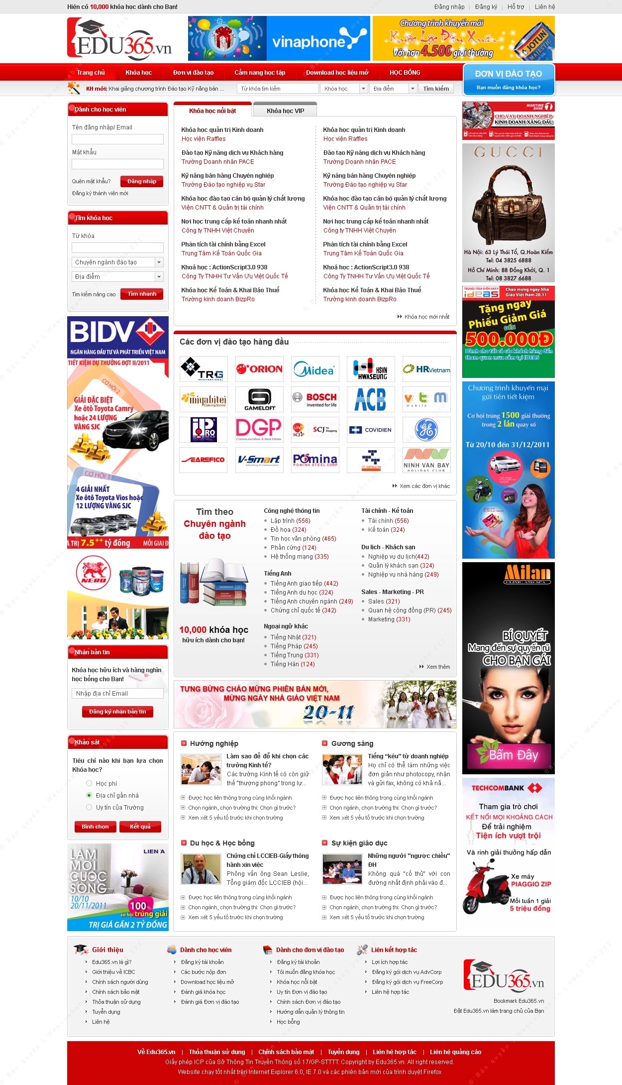 Trang chủ website