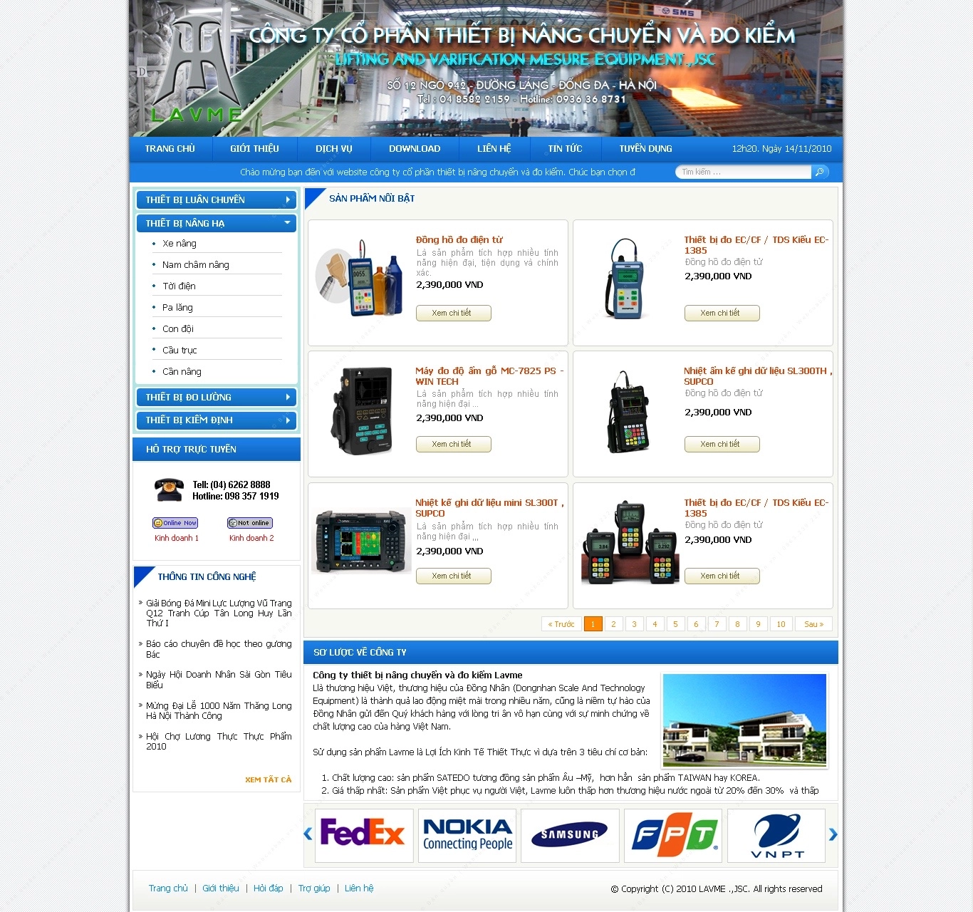 Trang chủ website