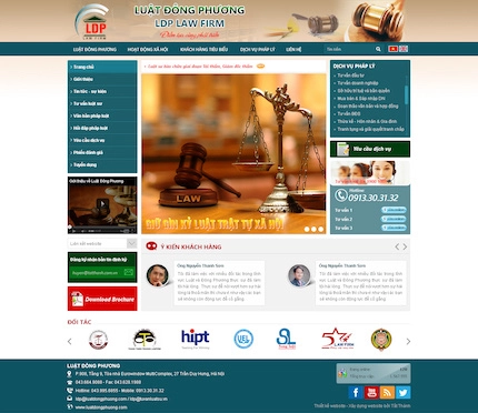 Mẫu website Luật 13