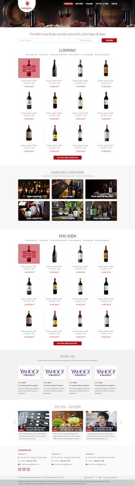 Mẫu website bán rượu 3