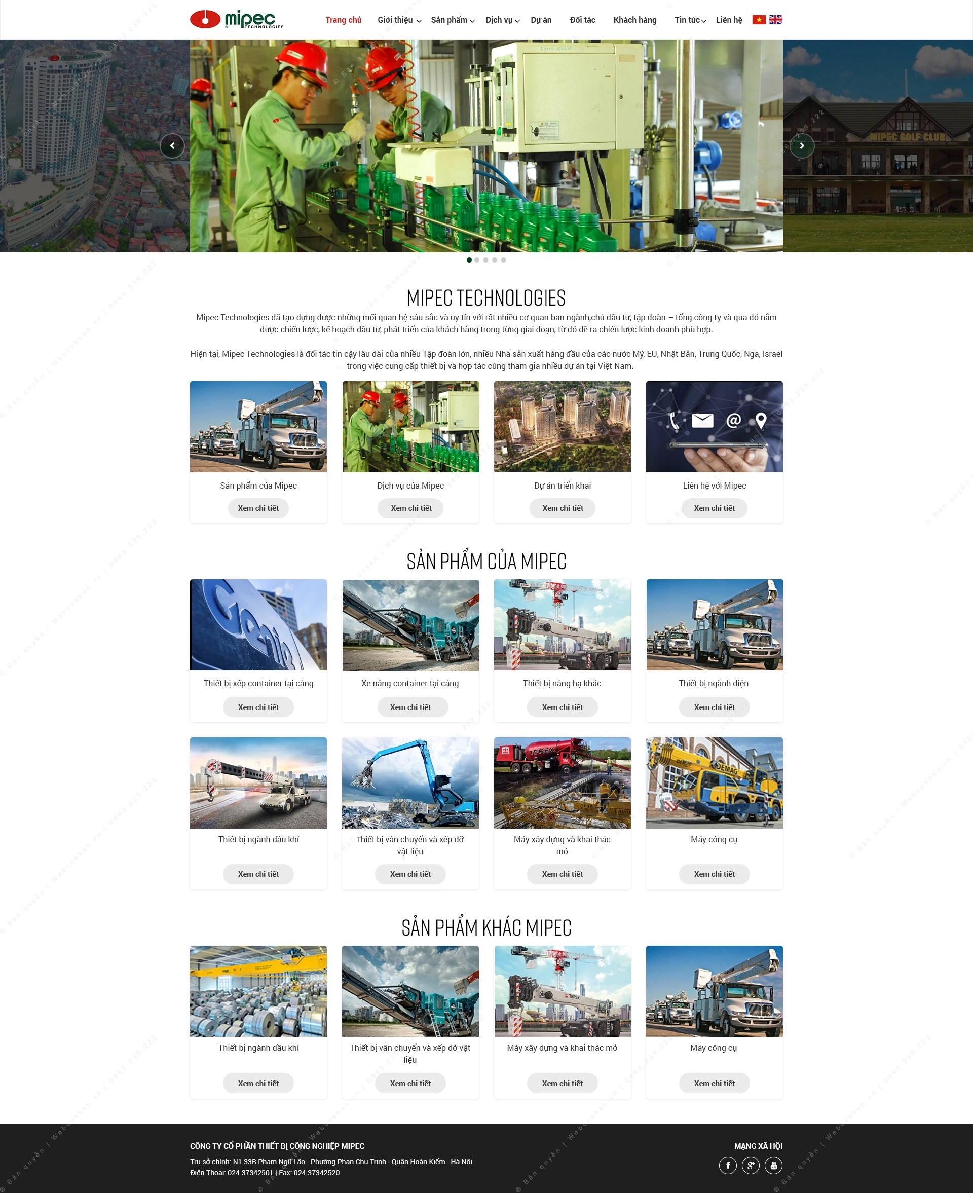 Trang chủ website