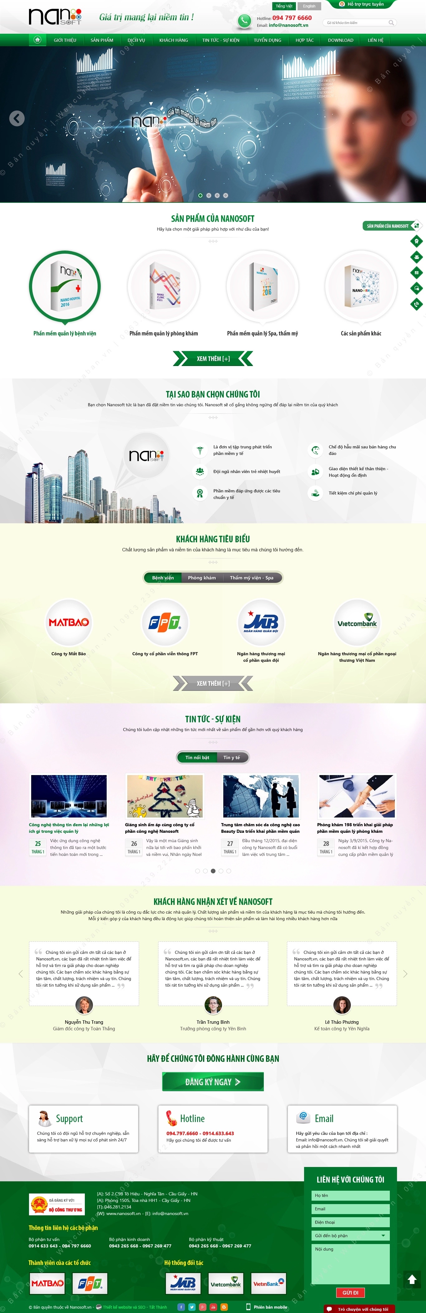 Trang chủ website