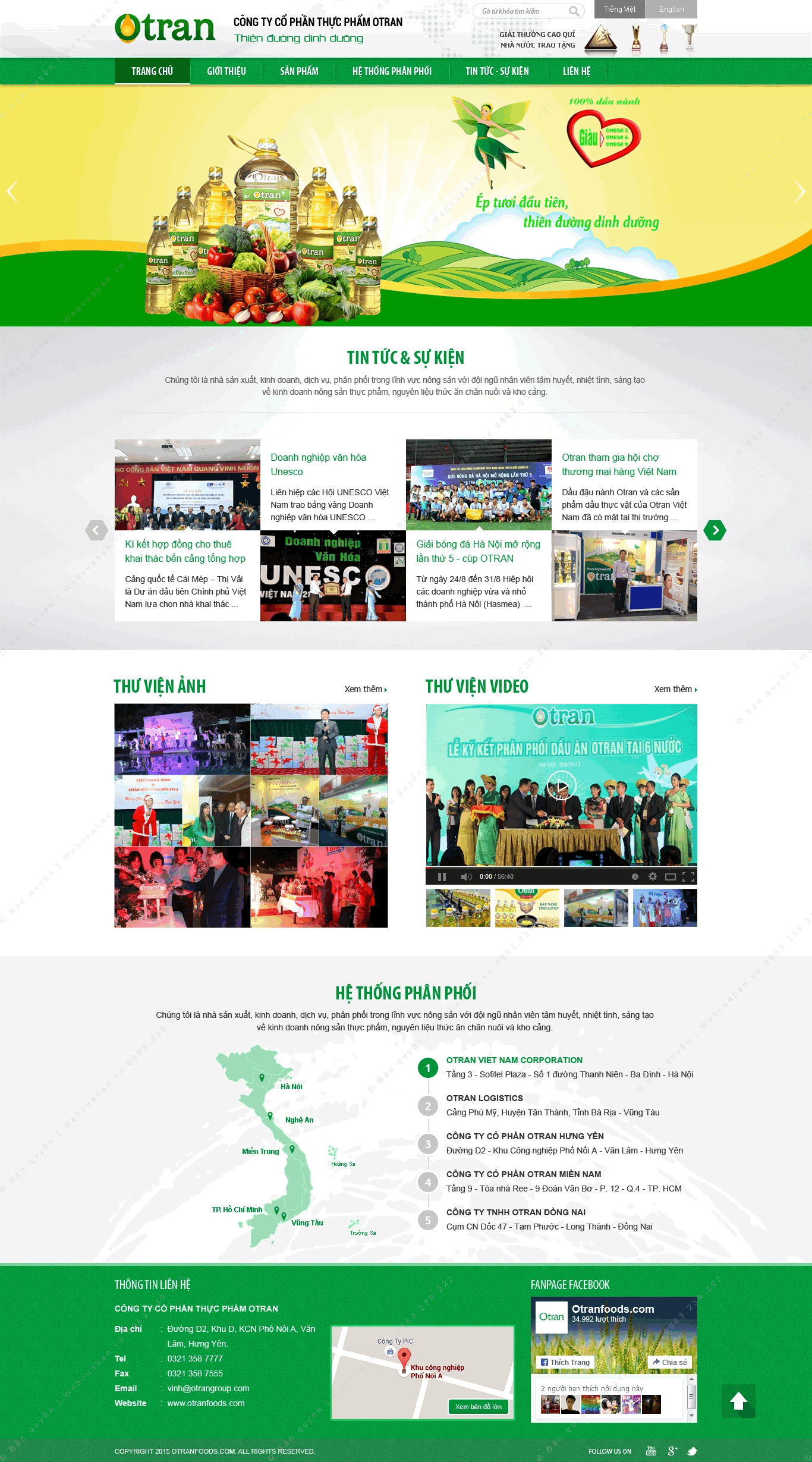 Trang chủ website