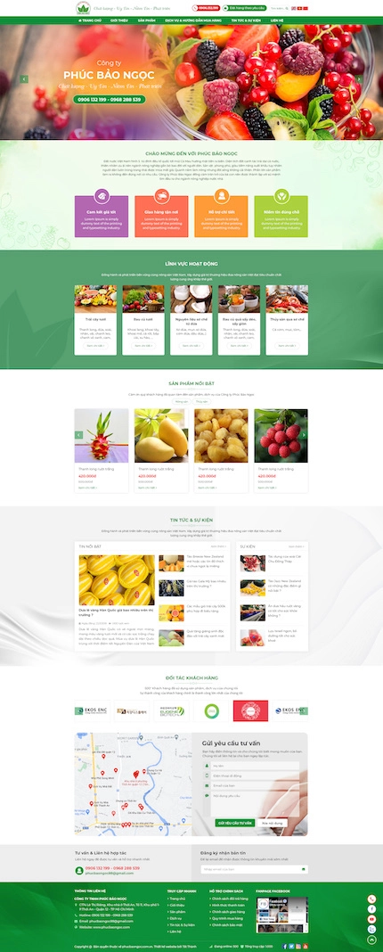 Mẫu website công ty thực phẩm 31