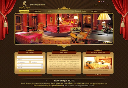 Mẫu website Khách sạn 12