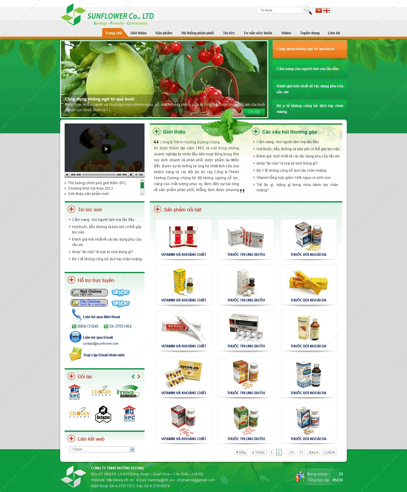 Trang chủ website