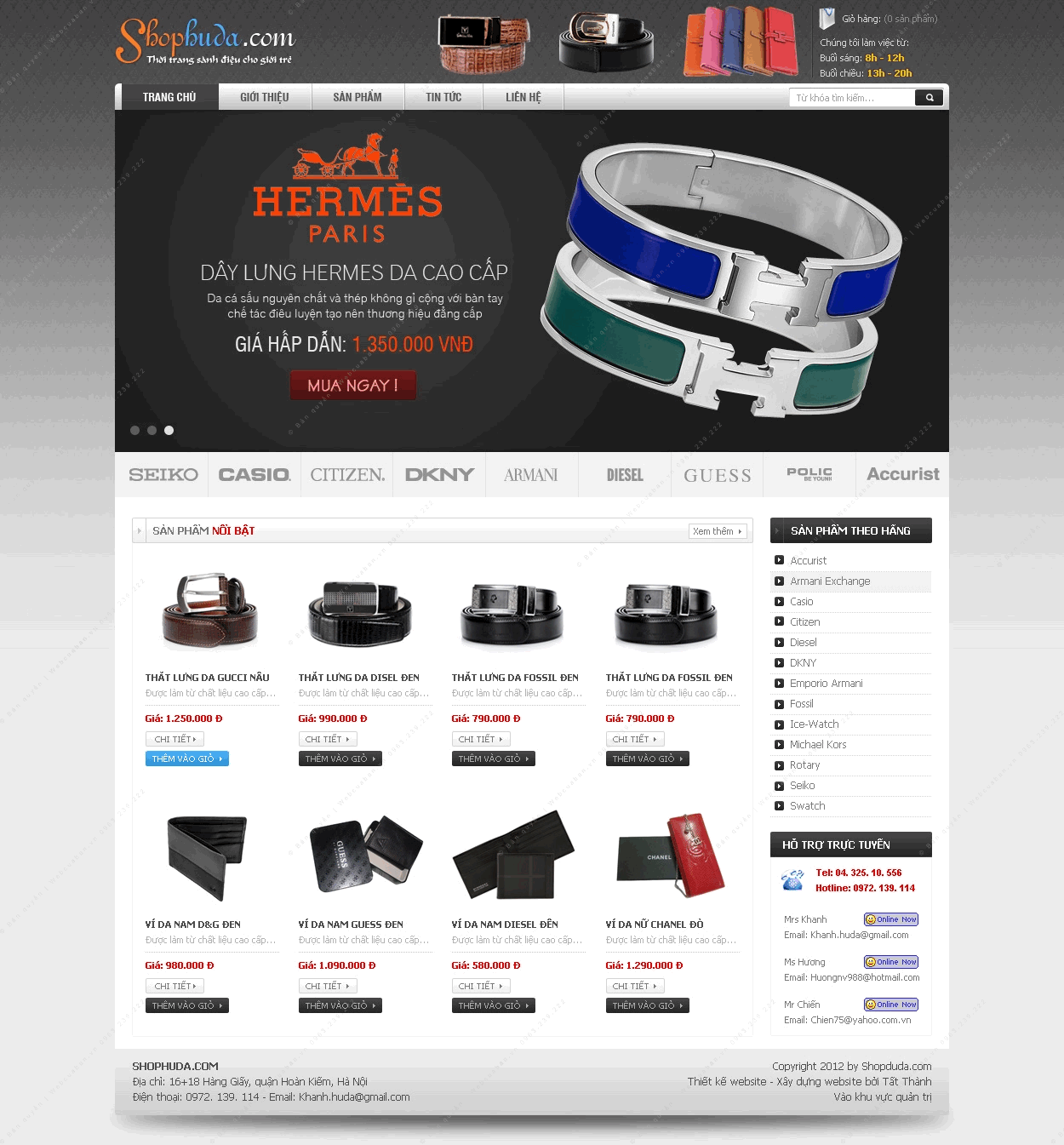 Trang chủ website