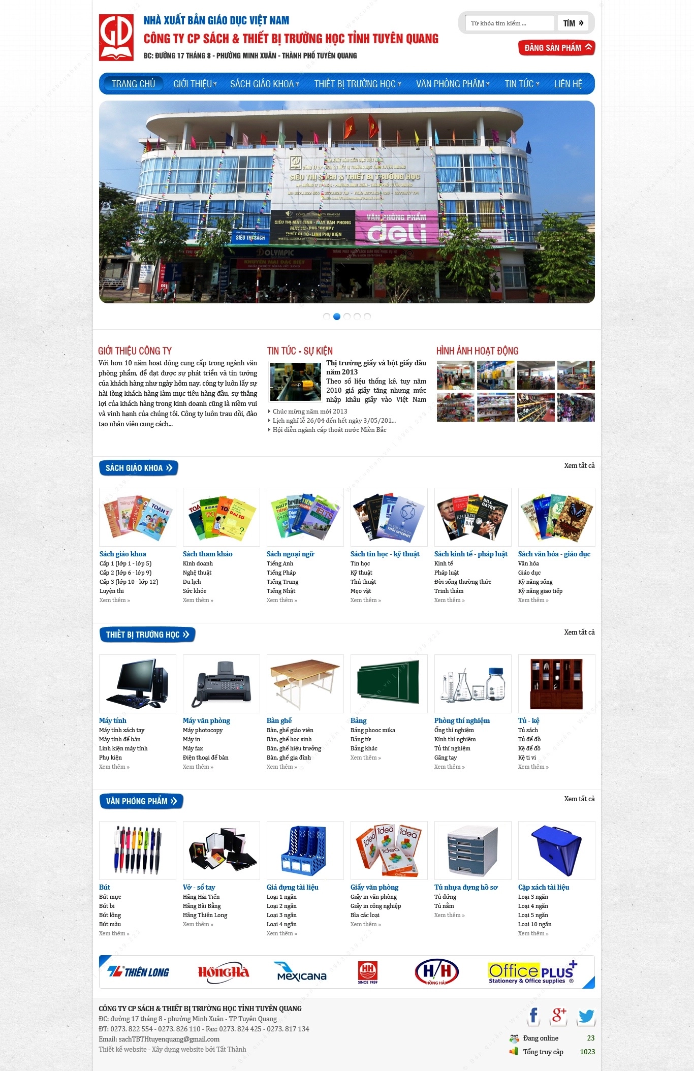 Trang chủ website