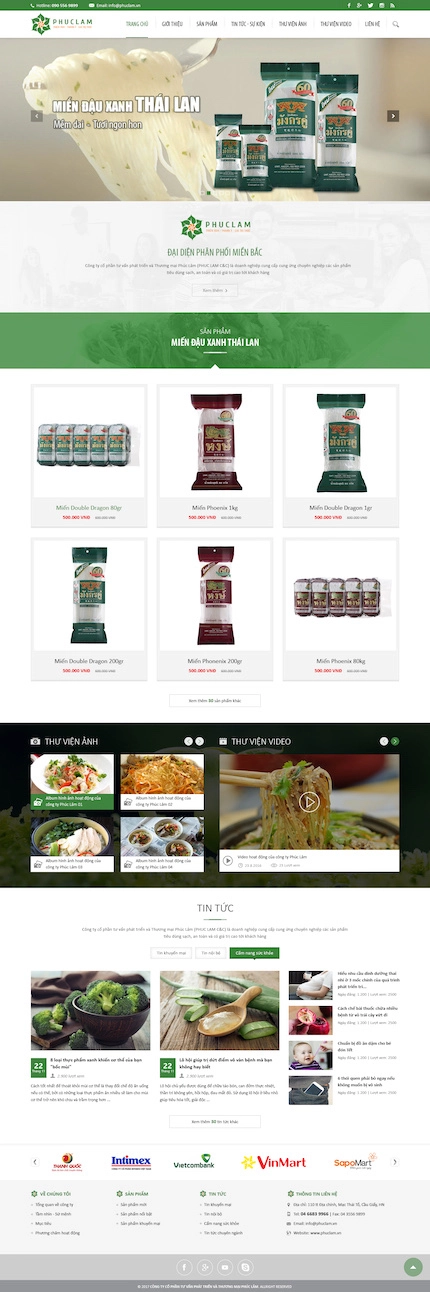 Mẫu website công ty thực phẩm 33