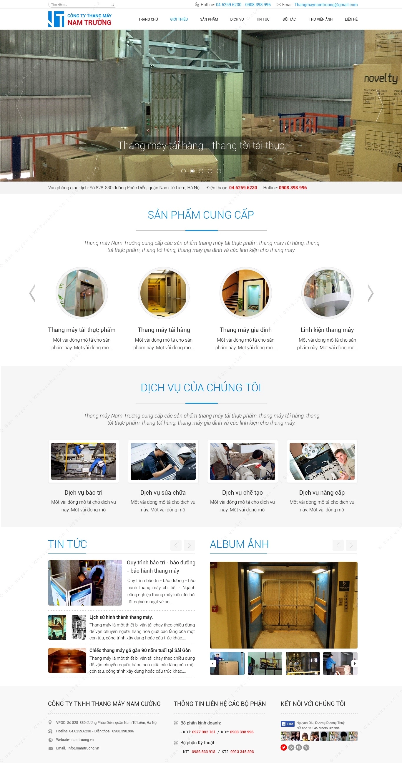 Trang chủ website