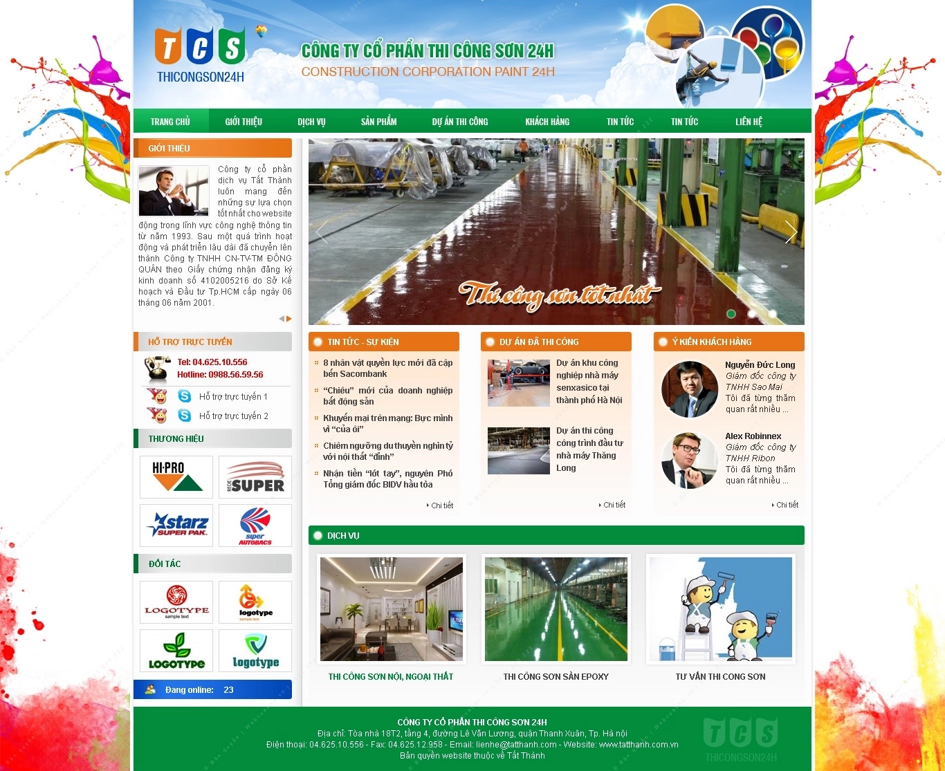 Trang chủ website