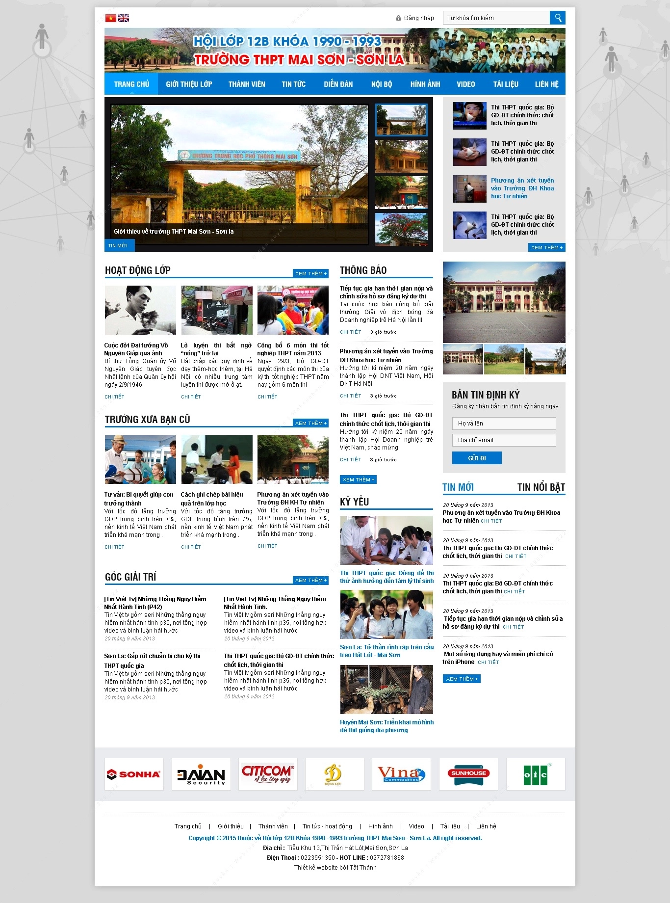 Trang chủ website