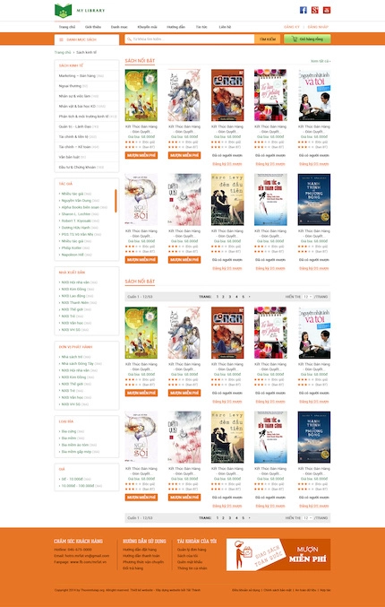 Mẫu website bán sách 21
