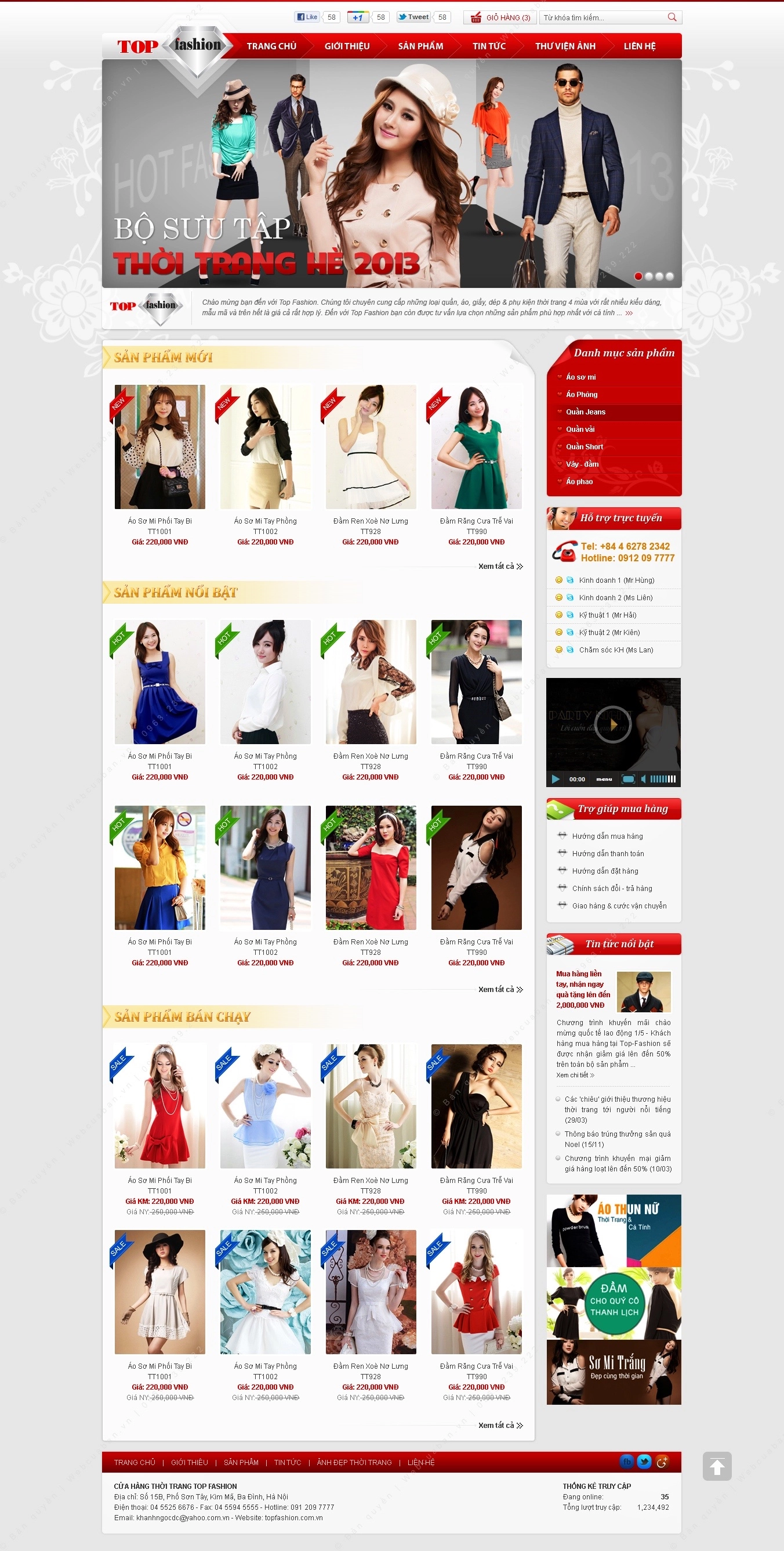 Trang chủ website