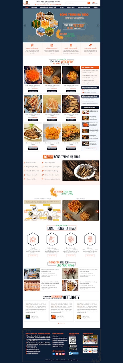 Mẫu website công ty thực phẩm 24