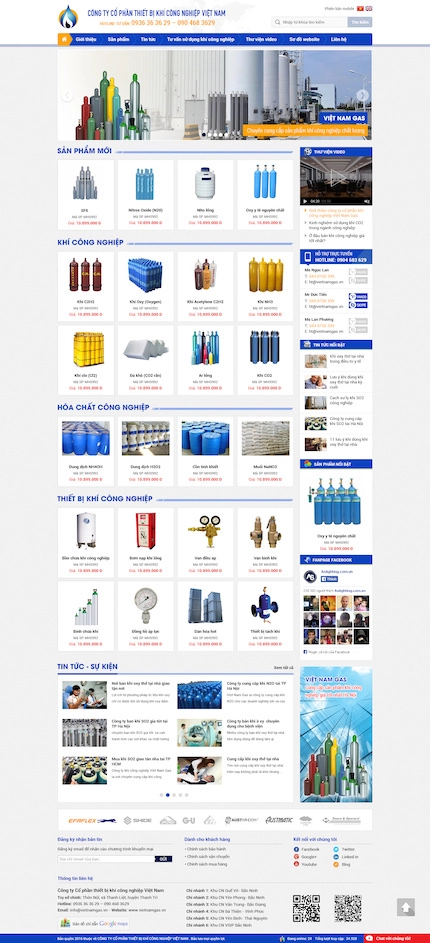 Mẫu web bán sản phẩm Cơ khí 16