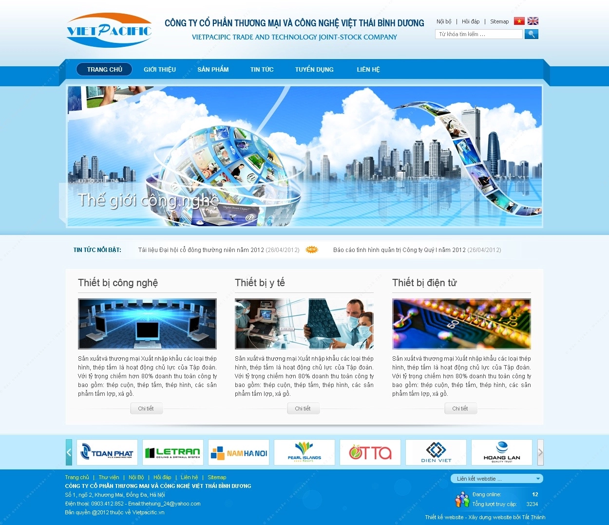 Trang chủ website