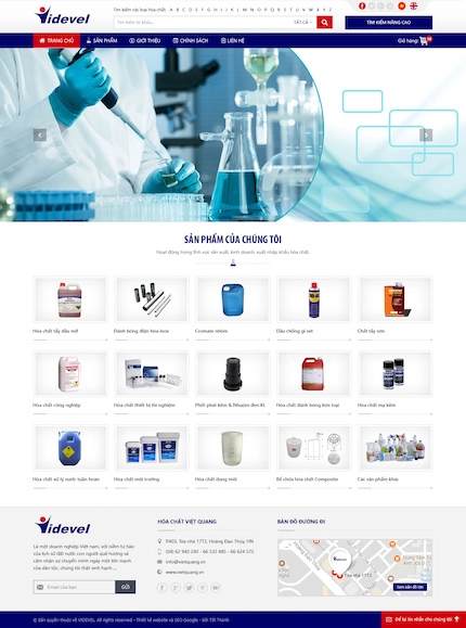 Mẫu website hóa chất 8