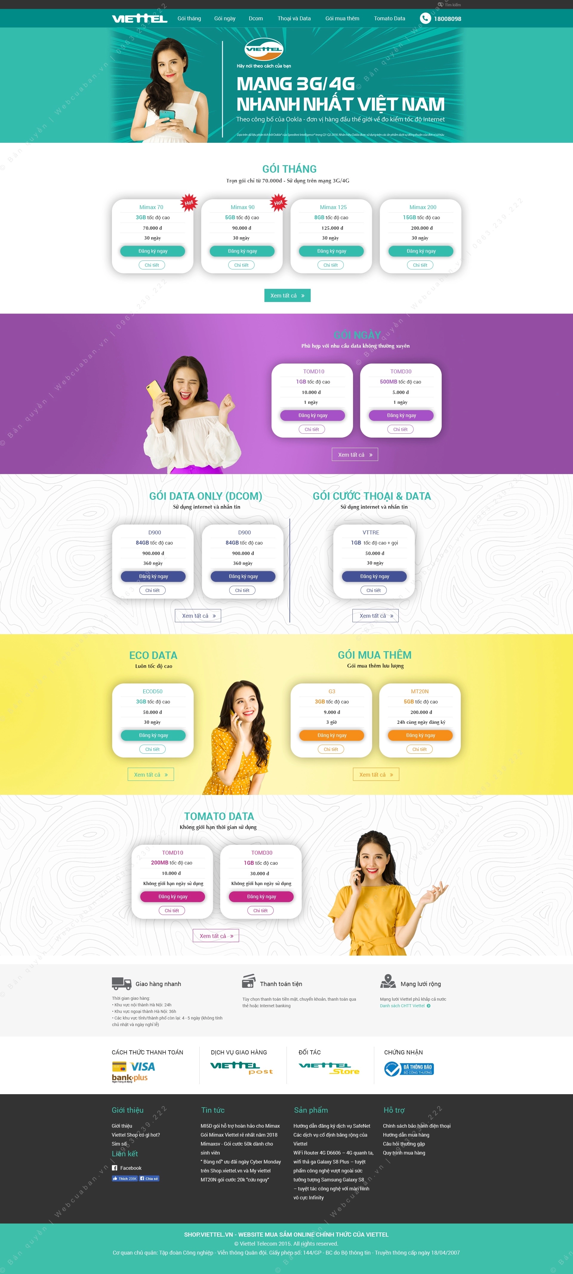 Trang chủ website