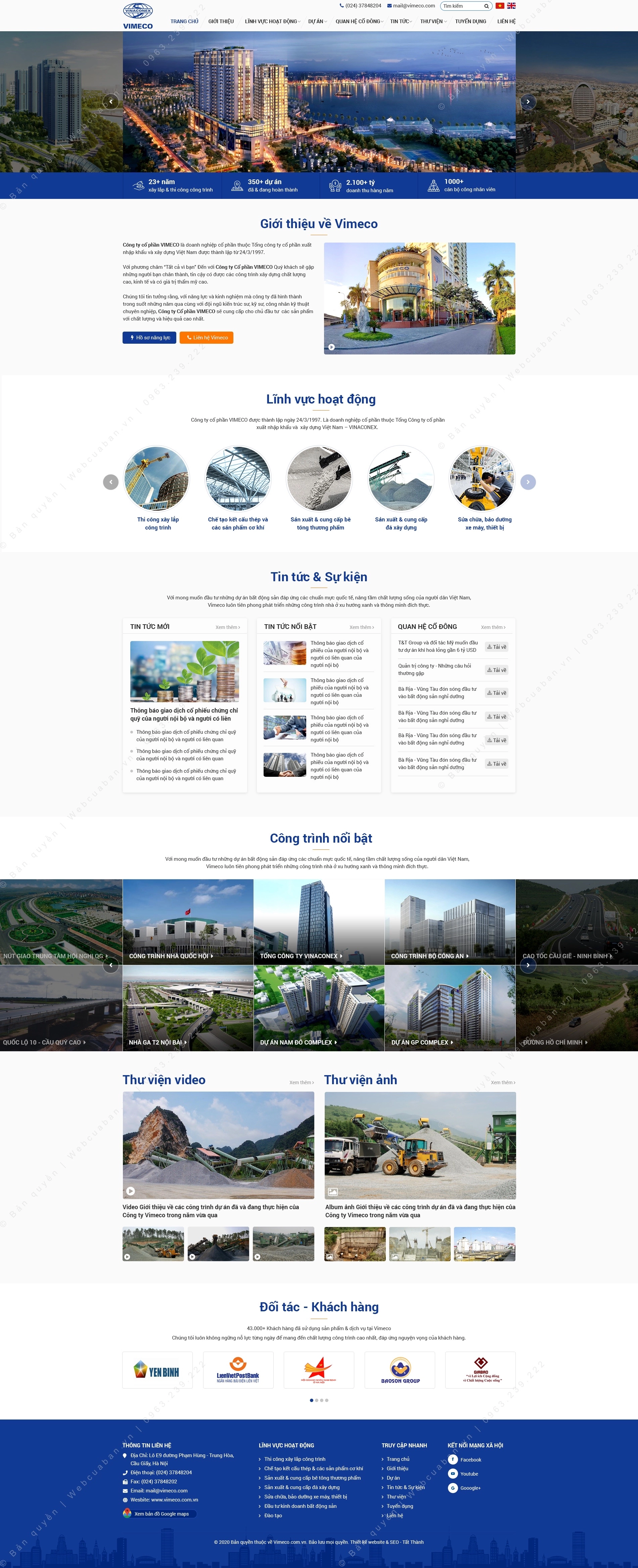 Trang chủ website