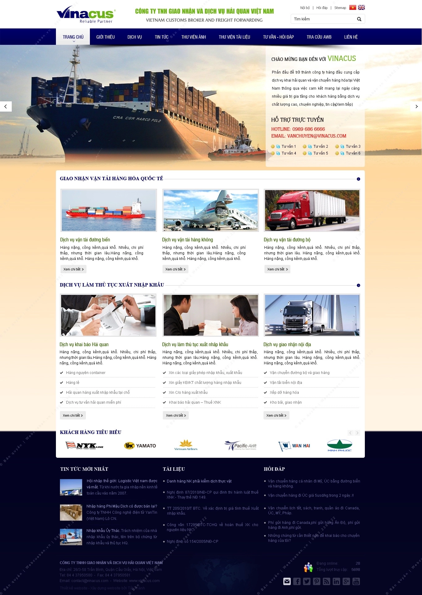 Trang chủ website