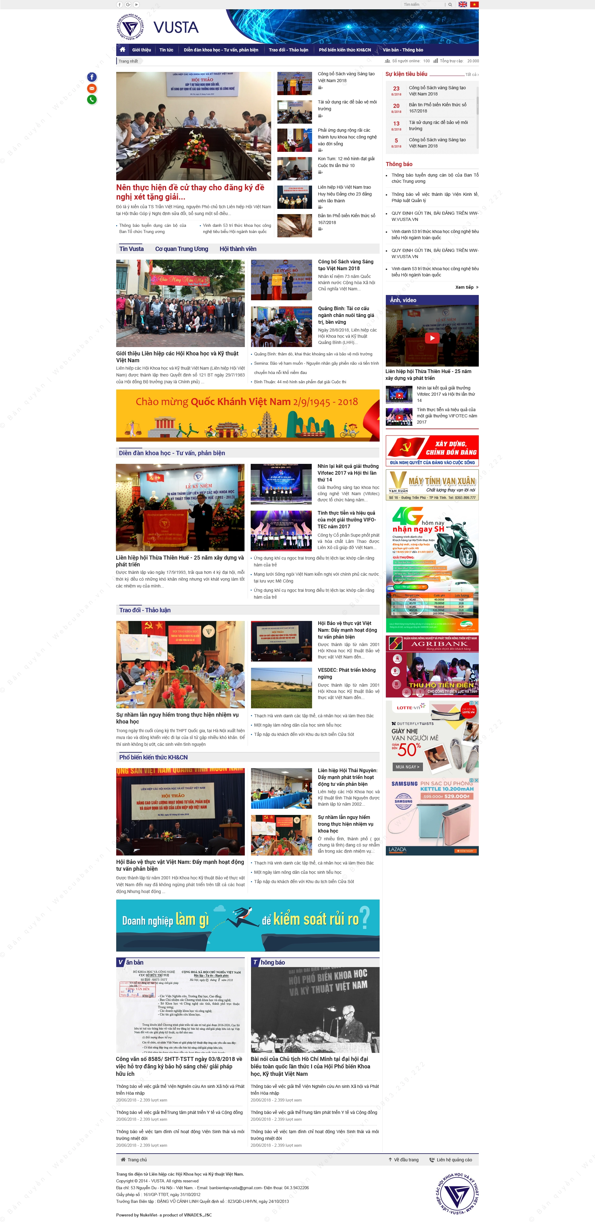 Trang chủ website 