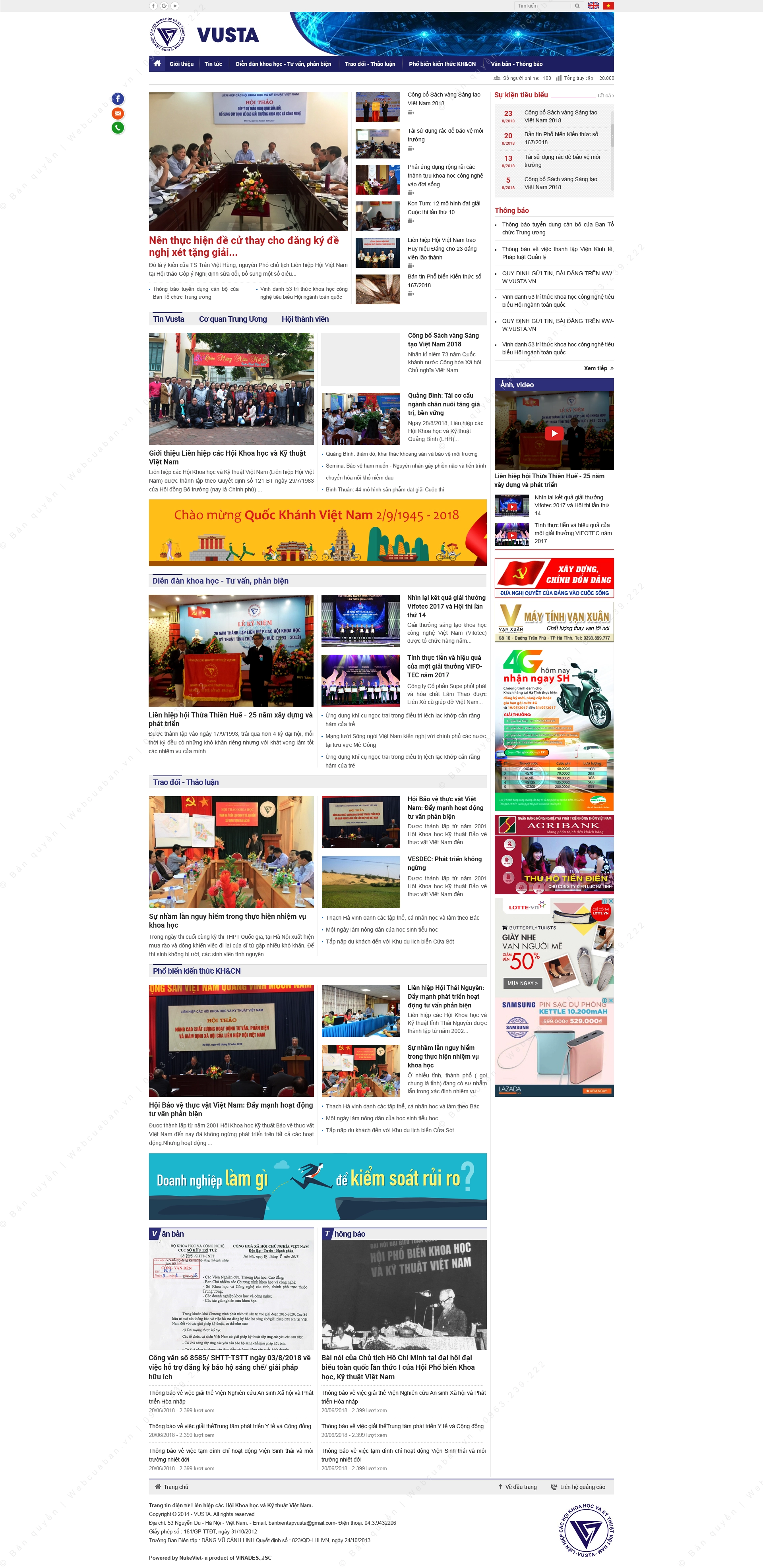 Trang chủ website 