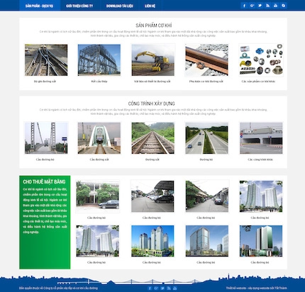 Mẫu web công ty Xây dựng 58