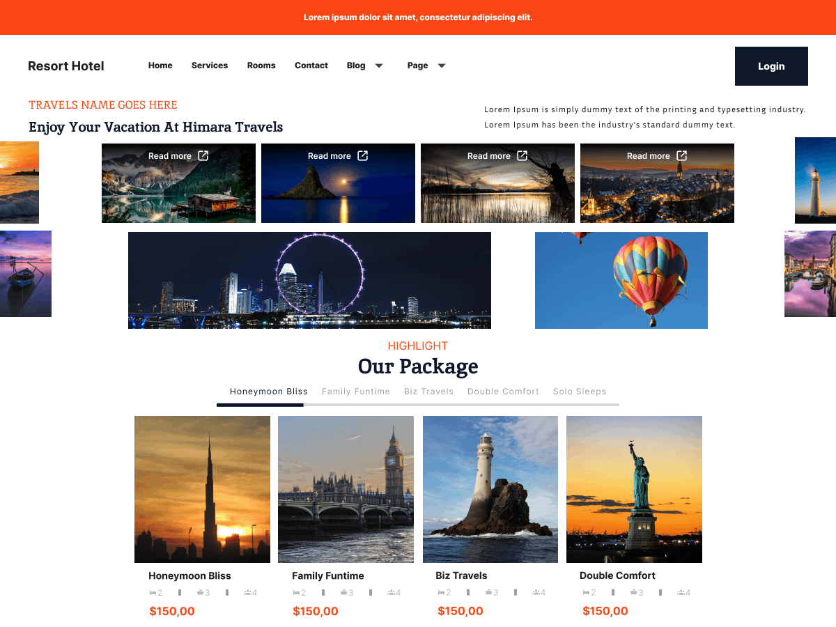 Cấu trúc nội dung TRANG CHỦ trong module KHÁCH HÀNG  trên website du lịch (cập nhật 2024)
