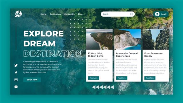 Thiết kế website Du lịch dạng - Landing Page