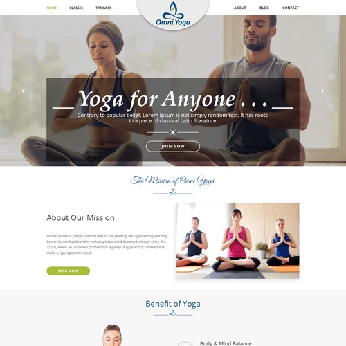 Báo giá thiết kế website Yoga